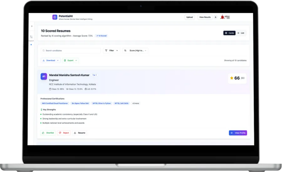 PotentialAI Dashboard